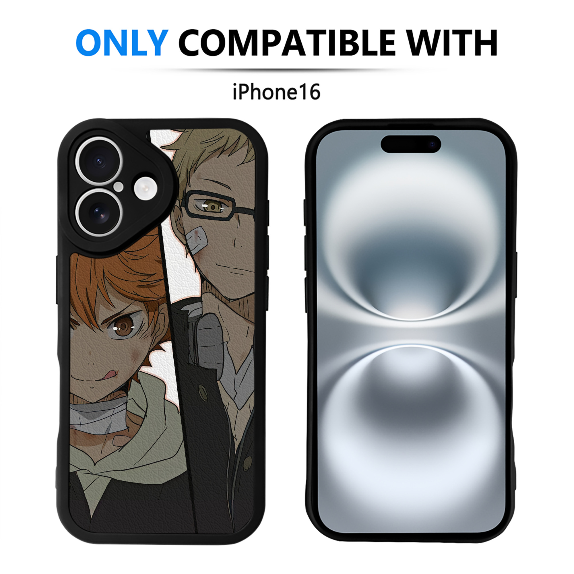 （画像用） ハイキュー!! Haikyu!! 【iPhone 16シリーズ対応】シリコンスマホケース（レザー調） 材質：シリコン